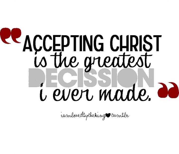 Decision to Accept Christ